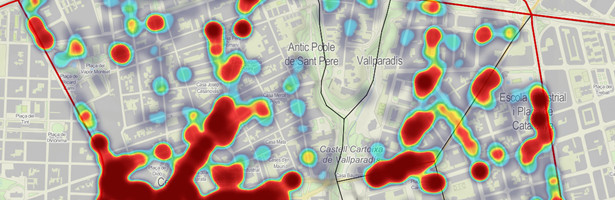 Extracte de mapa de calor a partir de la localització d'activitat econòmica