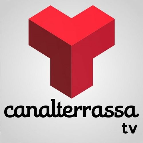 logo canal terrassa televisió una t amb tres dimencions vermella