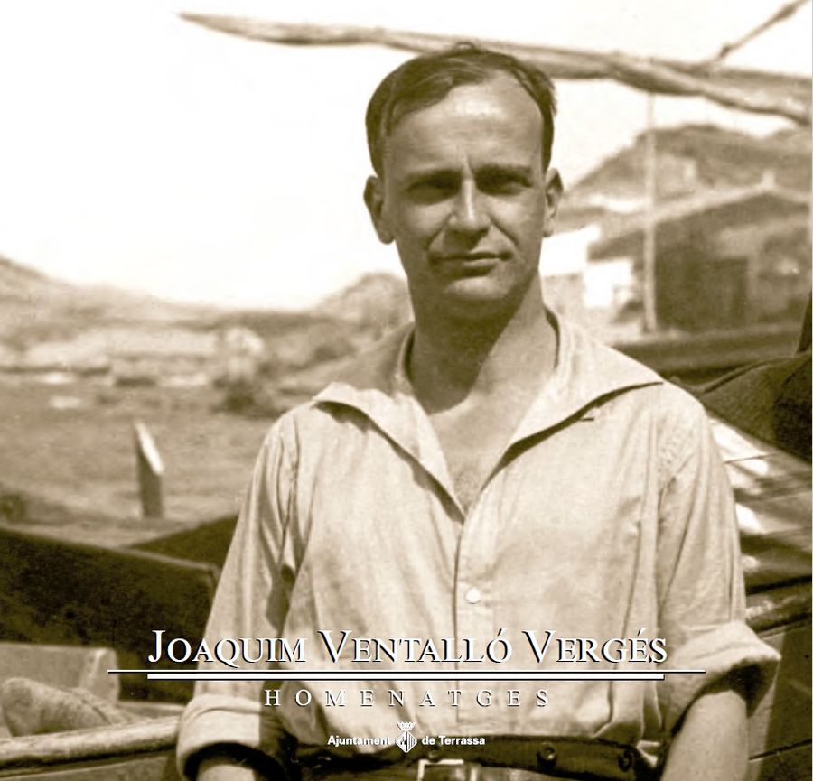 Joaquim Ventalló de jove a la platja