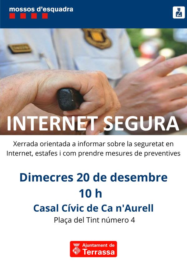 Cartell de la Xerrada Informativa Internet Segura