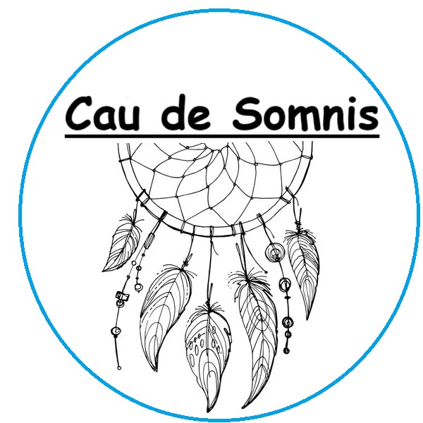 logo cau de somnis on surt un atrapasueños amb plomes