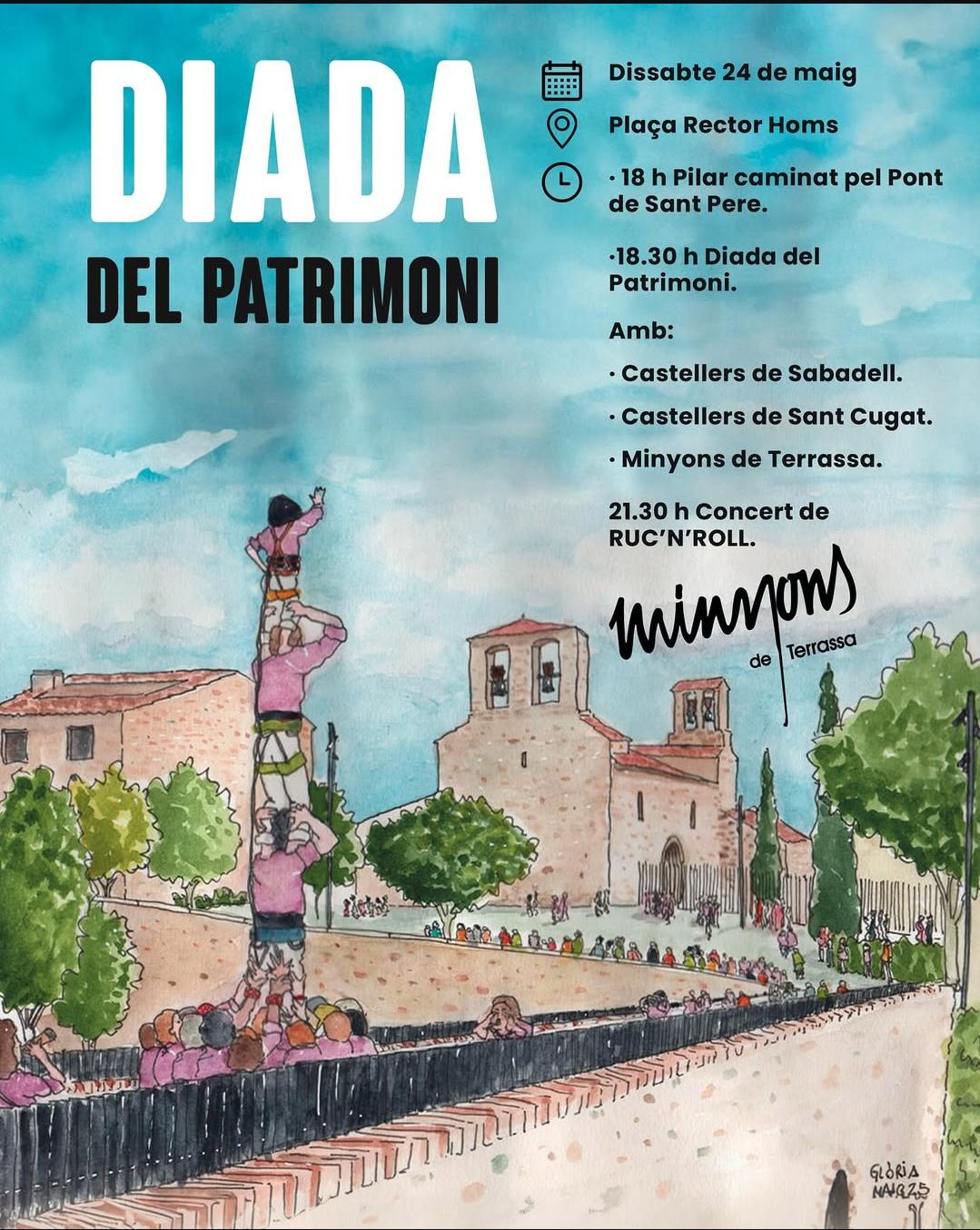 Cartell Diada Patrimoni 2025 Minyons de Terrassa