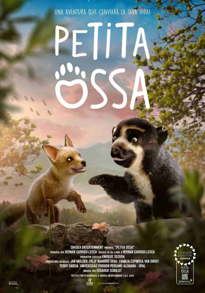 Cartell de la pel·lícula on surt una ossa petita amb un llop
