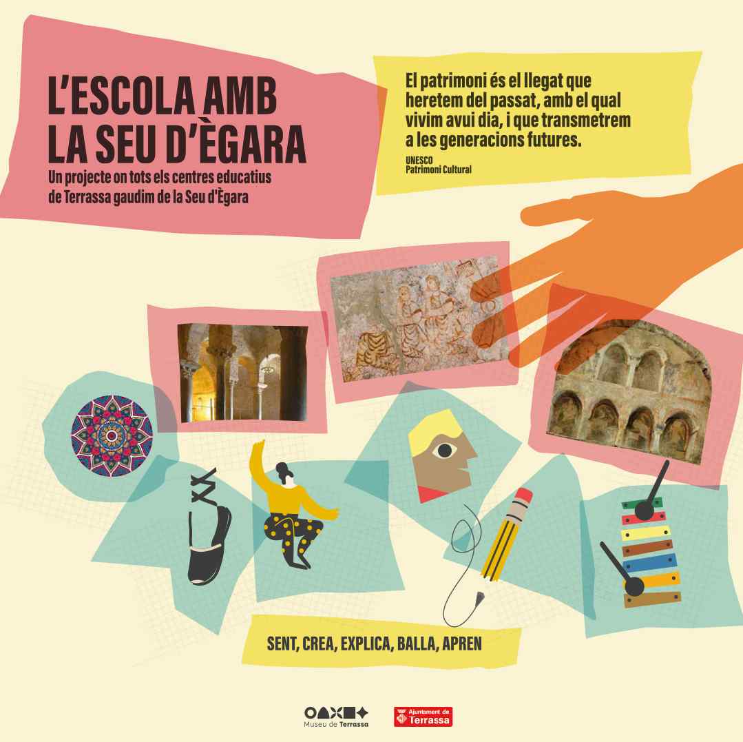 Imatge L'escola amb la Seu d'Ègara