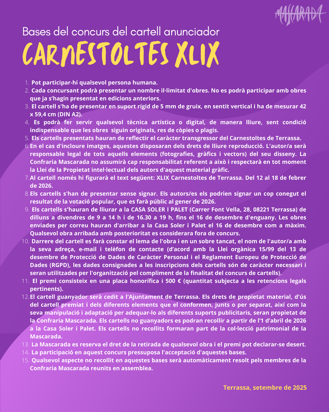 Bases Concurs Cartells Carnestoltes XLIX