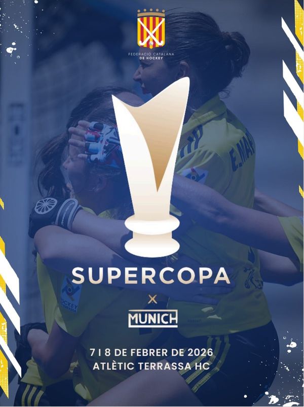 Cartell on es veu el trofeu de la Supercopa Munich