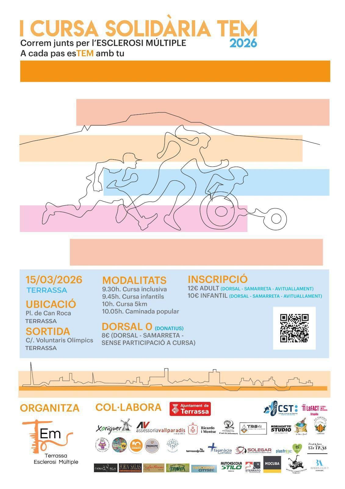 Cartell on es poden identificar persones corren
