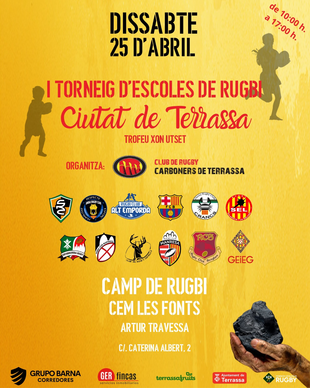 Cartell on s'anuncia el torneig i clubs participants