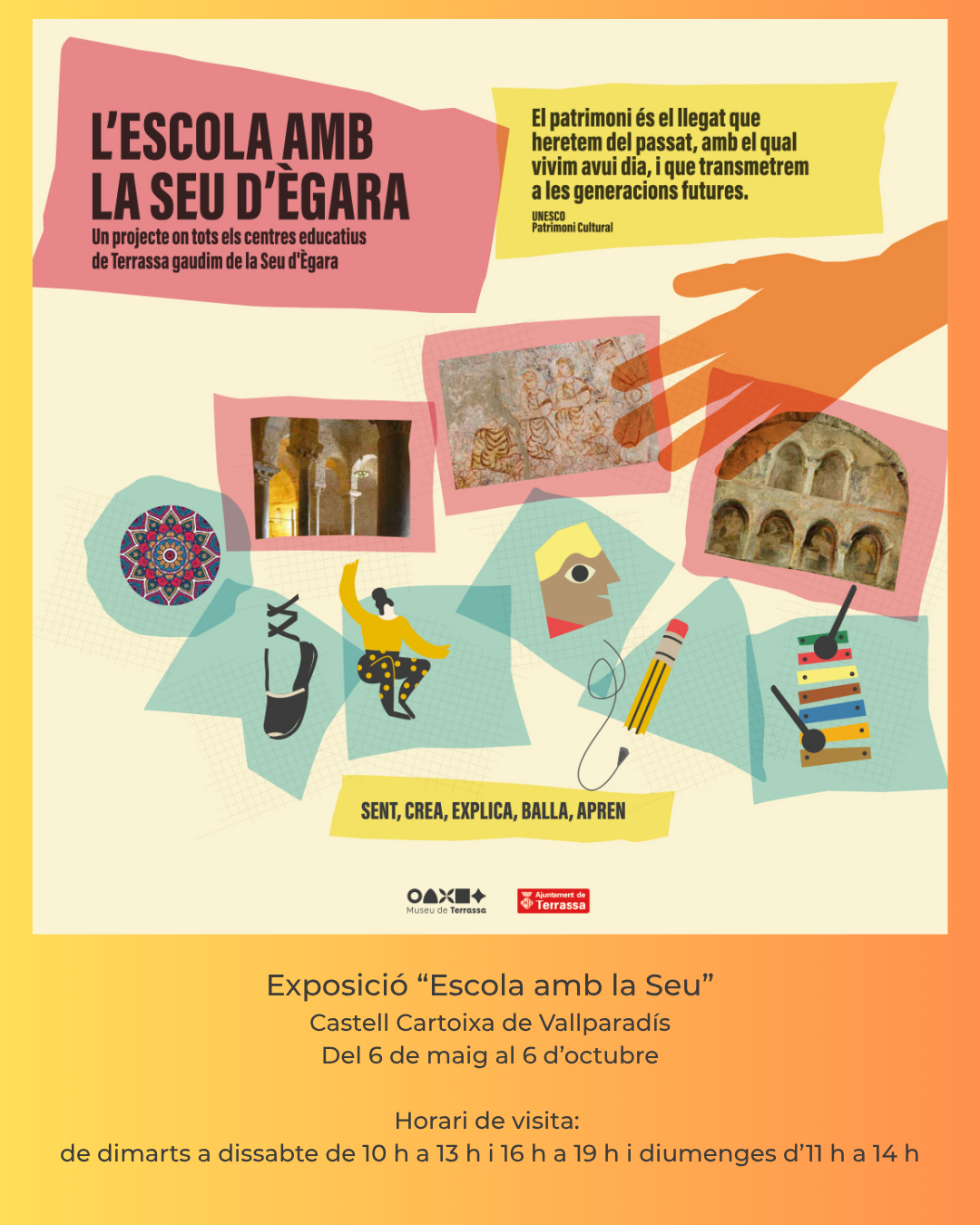 Cartel del proyecto L'escola amb la Seu d'Ègara
