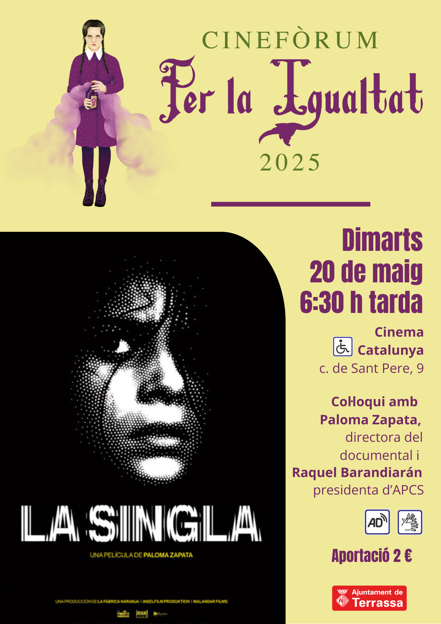 Cartell de la pelicula on surt el nom i una cara en fons negre